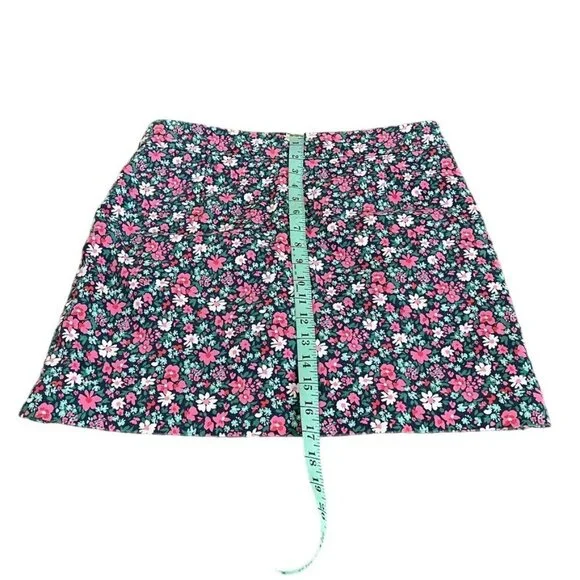 Croft & Barrow Women Pink Floral Skorts Skirt Size 8 - Colorful Spring / Summer - Picture 6 of 10